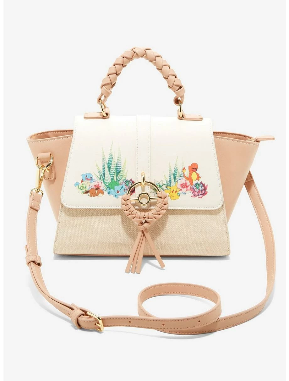 Anime Pokémon Succulents Woven Handbag - BoxLunch Exclusive 3 Anime Pokémon Succulents Woven Handbag - BoxLunch Exclusive