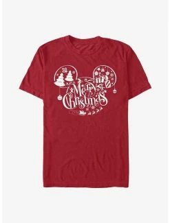 Cartoons Disney Mickey Mouse Holiday Ears Fill T-Shirt