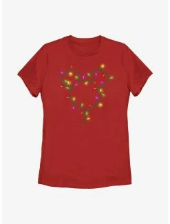 Cartoons Disney Mickey Mouse Christmas Light Strand Womens T-Shirt
