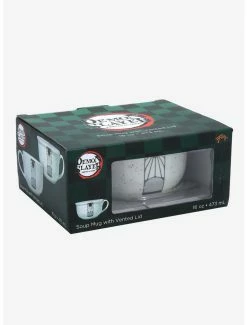 Anime Demon Slayer: Kimetsu No Yaiba Tanjiro Hanafuda Soup Mug With Lid -BoxLunch shop 17863664 av3