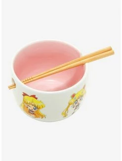 Comedy Sailor Moon Crystal Chibi Sailor Guardians Ramen Bowl With Chopsticks -BoxLunch shop 18250318 av2