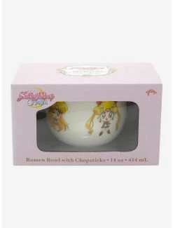 Comedy Sailor Moon Crystal Chibi Sailor Guardians Ramen Bowl With Chopsticks -BoxLunch shop 18250318 av3
