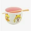 Comedy Sailor Moon Crystal Chibi Sailor Guardians Ramen Bowl With Chopsticks