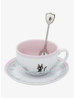 Anime Studio Ghibli Kiki’s Delivery Service Jiji Teacup & Spoon Set - BoxLunch Exclusive -BoxLunch shop 18250377 av2