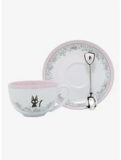 Anime Studio Ghibli Kiki’s Delivery Service Jiji Teacup & Spoon Set - BoxLunch Exclusive -BoxLunch shop 18250377 av3
