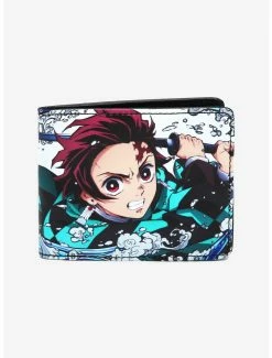 Anime Demon Slayer: Kimetsu No Yaiba Tanjiro Kamado Water Breathing Bifold Wallet - BoxLunch Exclusive
