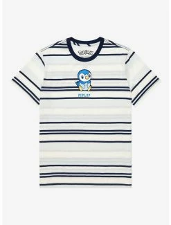 Anime Pokémon Piplup Striped T-Shirt - BoxLunch Exclusive