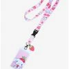 Anime Loungefly Sanrio Cinnamoroll & Strawberries Lanyard - BoxLunch Exclusive -BoxLunch shop 19596674 hi