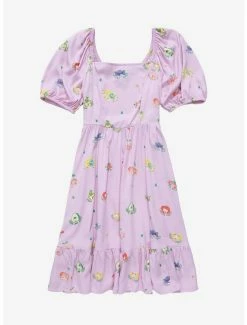 Anime Sanrio Fruits Hello Kitty And Fruits Allover Print Smocked Dress - BoxLunch Exclusive