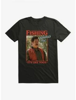 Comedy Parks And Recreation Fishing Like Yoga T-Shirt
