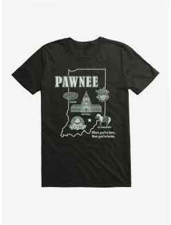 Comedy Parks And Recreation Pawnee Map T-Shirt