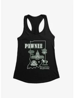 Comedy Parks And Recreation Pawnee Map Womens Tank Top