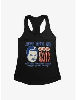 Comedy Parks And Recreation Ron And Breakfast Womens Tank Top