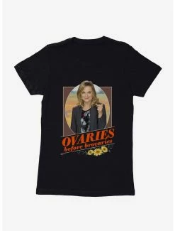 Comedy Parks And Recreation Ovaries Before Brovaries Womens T-Shirt
