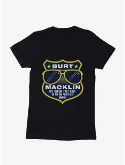 Comedy Parks And Recreation Burt Macklin Badge Womens T-Shirt