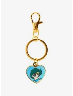 Anime Sailor Moon Sailor Mercury Heart Charm Keychain - BoxLunch Exclusive