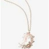 Anime Pretty Guardian Sailor Moon Sailor Chibi Moon Silhouette Floral Necklace - BoxLunch Exclusive -BoxLunch shop 19958070 hi