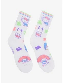 Anime Sanrio Hello Kitty And Friends Ghosties Crew Socks