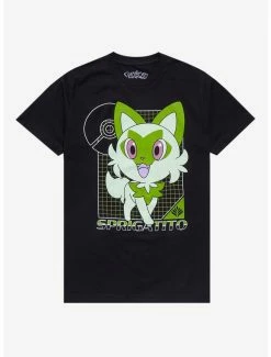 Anime Pokémon Sprigatito Poké Dex T-Shirt - BoxLunch Exclusive
