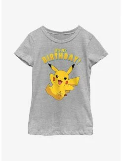 Anime Pokemon Pikachu Birthday Party Youth Girls T-Shirt