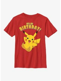Anime Pokemon Pikachu Birthday Party Youth T-Shirt
