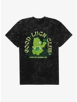 Cartoons Care Bears Good Luck Club Mineral Wash T-Shirt