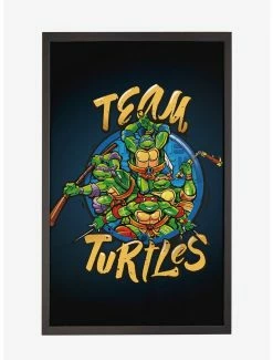 Cartoons Teenage Mutant Ninja Turtles Team Turtles Framed Poster