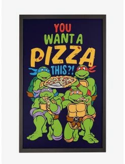 Cartoons Teenage Mutant Ninja Turtles You Want A Pizza This Framed Poster