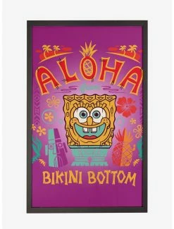 Cartoons Spongebob Squarepants Aloha From Bikini Bottom Framed Poster