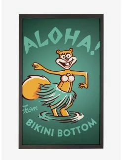 Cartoons Spongebob Squarepants Aloha! Sandy Framed Poster