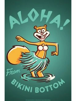 Cartoons Spongebob Squarepants Aloha! Sandy Poster