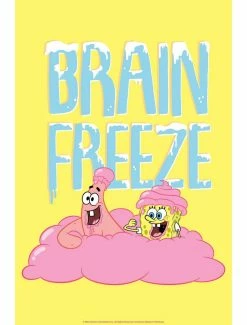 Cartoons Spongebob Squarepants Brain Freeze Poster