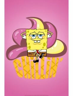 Cartoons Spongebob Squarepants Chillin' Poster