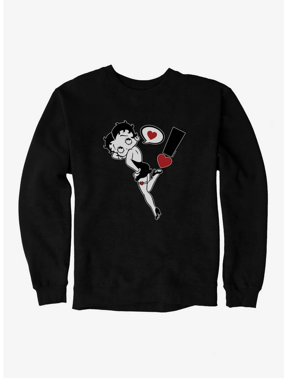 Cartoons Betty Boop Exclamation Of Love Sweatshirt 3 Cartoons Betty Boop Exclamation Of Love Sweatshirt