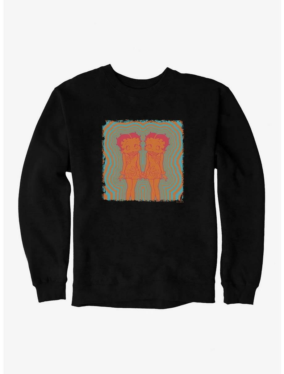Cartoons Betty Boop Groovy Kaleidoscope Sweatshirt 3 Cartoons Betty Boop Groovy Kaleidoscope Sweatshirt