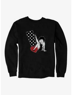 Cartoons Betty Boop Polka Dot Exclamation Sweatshirt