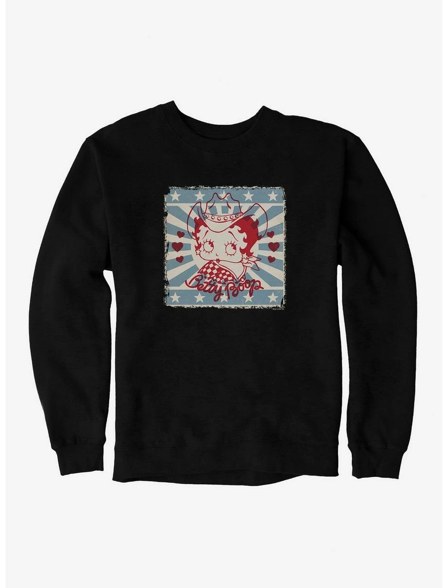 Cartoons Betty Boop Western Cow Girl Sweatshirt 3 Cartoons Betty Boop Western Cow Girl Sweatshirt