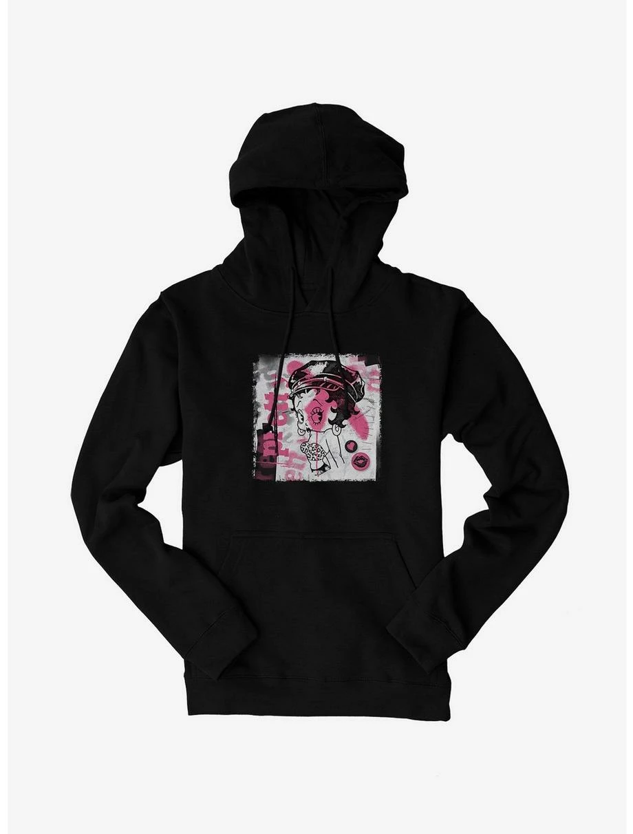 Cartoons Betty Boop Graffiti Femme Punk Hoodie 3 Cartoons Betty Boop Graffiti Femme Punk Hoodie
