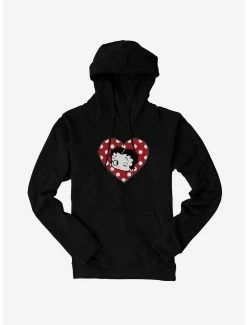 Cartoons Betty Boop Spotted In Love Hoodie
