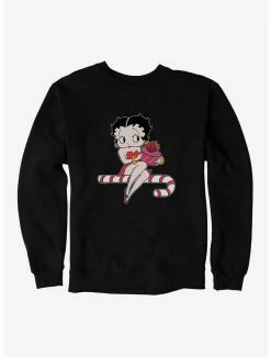 Cartoons Betty Boop Candy Cane Sweatshirt