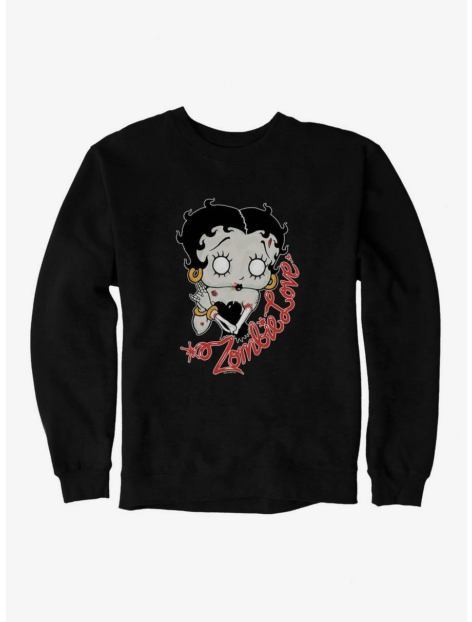 Cartoons Betty Boop Zombie Love Sweatshirt 3 Cartoons Betty Boop Zombie Love Sweatshirt