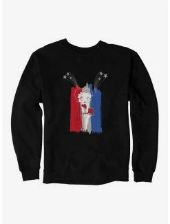 Cartoons Betty Boop Red And Blue Fireworks Sweatshirt