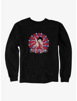 Cartoons Betty Boop Red And Blue Splash Sweatshirt