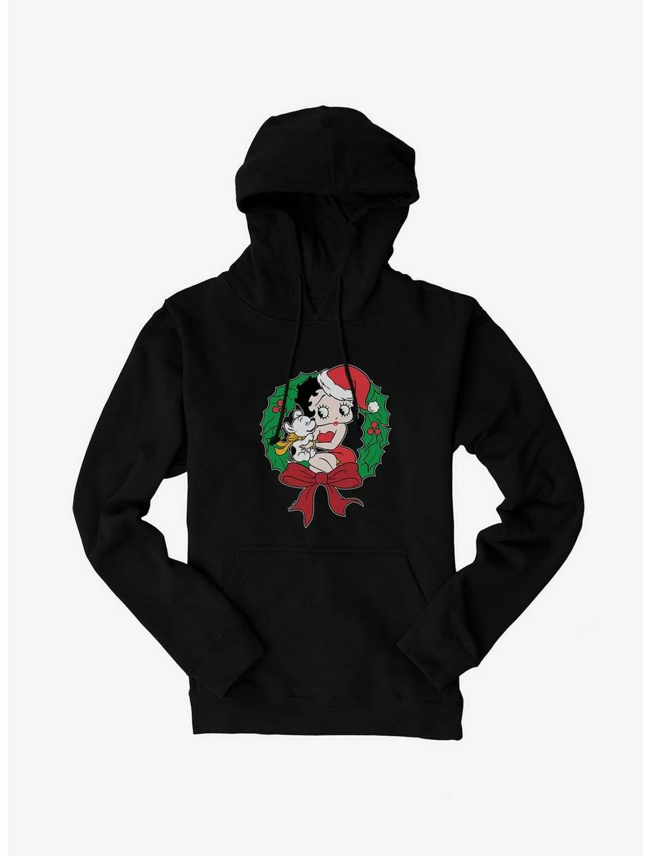 Cartoons Betty Boop Pudgys Wreath Hoodie 3 Cartoons Betty Boop Pudgys Wreath Hoodie