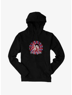 Cartoons Betty Boop Red And Blue Splash Hoodie