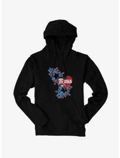 Cartoons Betty Boop USA Blue Heart And Stars Hoodie
